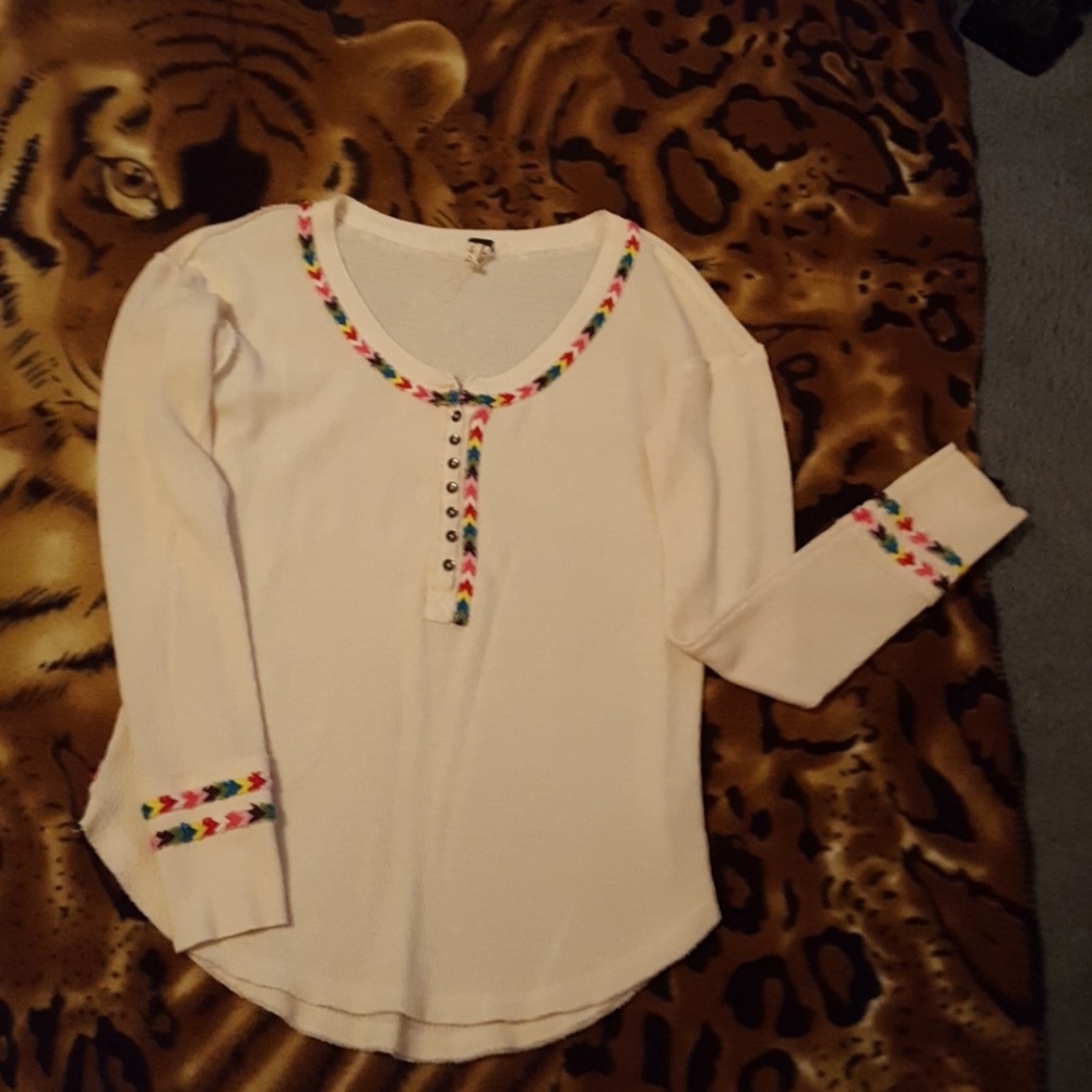 Free People long sleeve thermal shirt